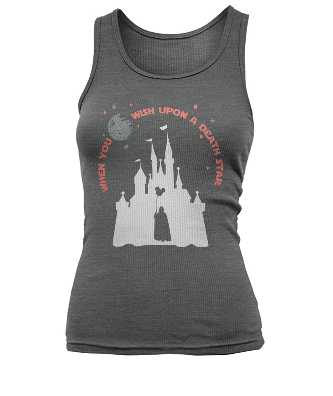 Disney star wars when you wish upon a death star women's tank top