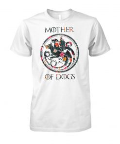 Floral flower game of thrones mother of dogs unisex cotton tee