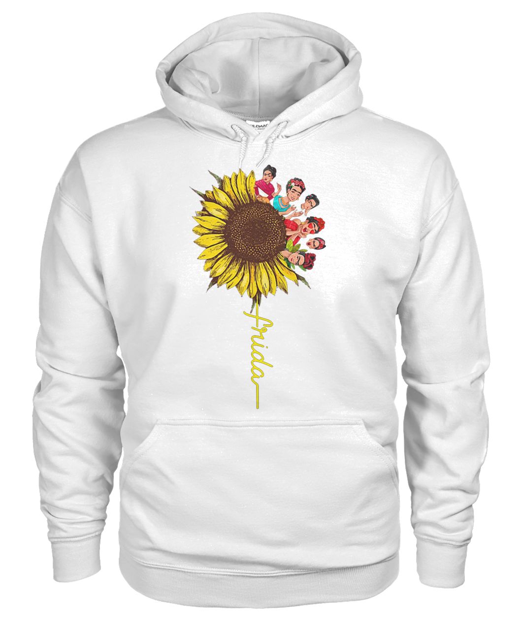 Frida kahlo sunflower gildan hoodie