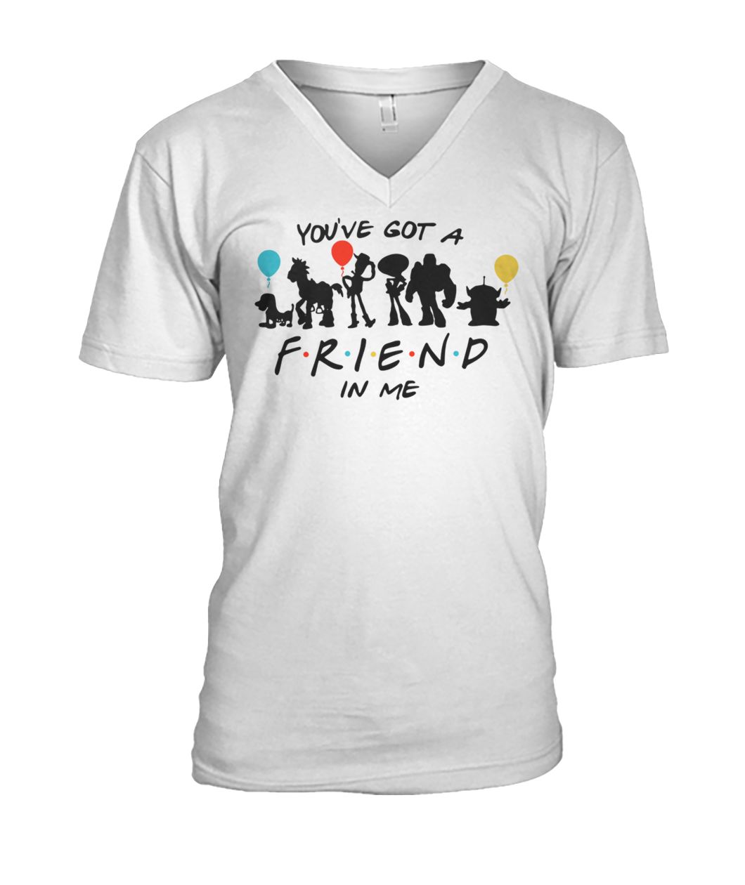 Friends tv show toy story you've got a friend in me mens v-neck