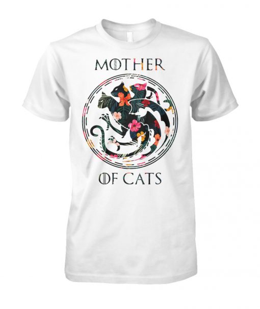 Game of thrones mother of cats flower unisex cotton tee