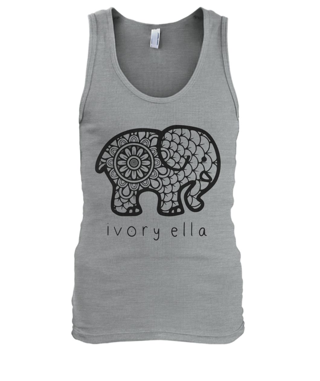 Ivory ella elephant men's tank top