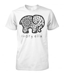 Ivory ella elephant unisex cotton tee