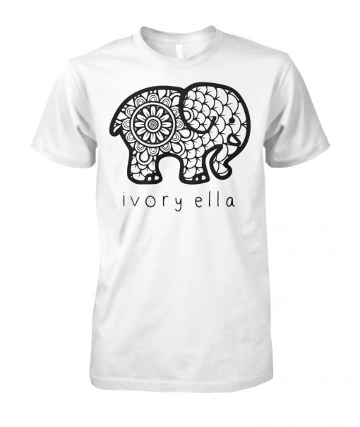 Ivory ella elephant unisex cotton tee