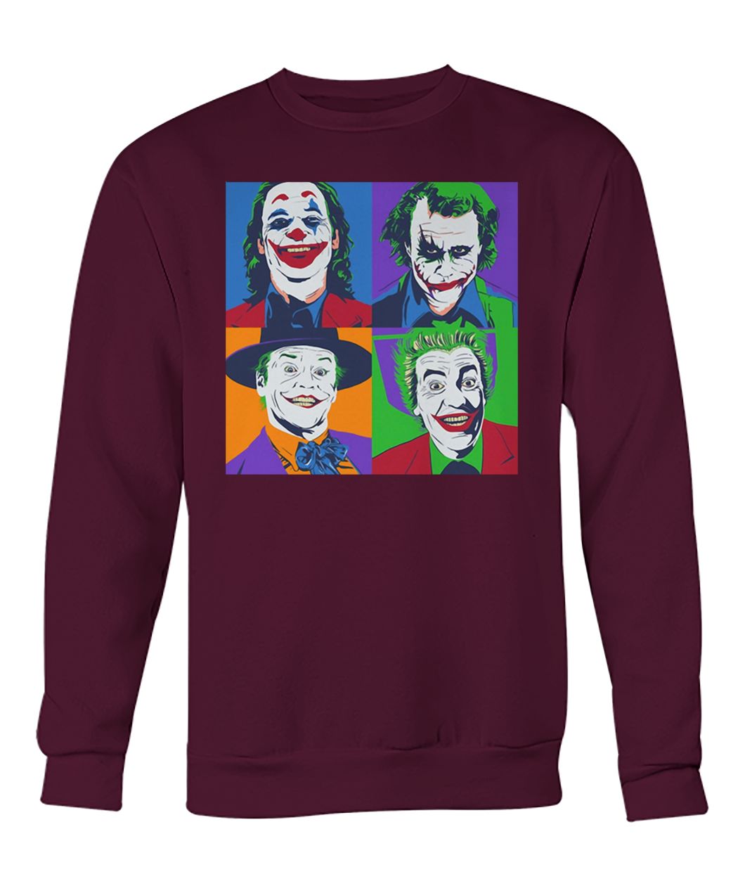Joker pop art crew neck sweatshirt