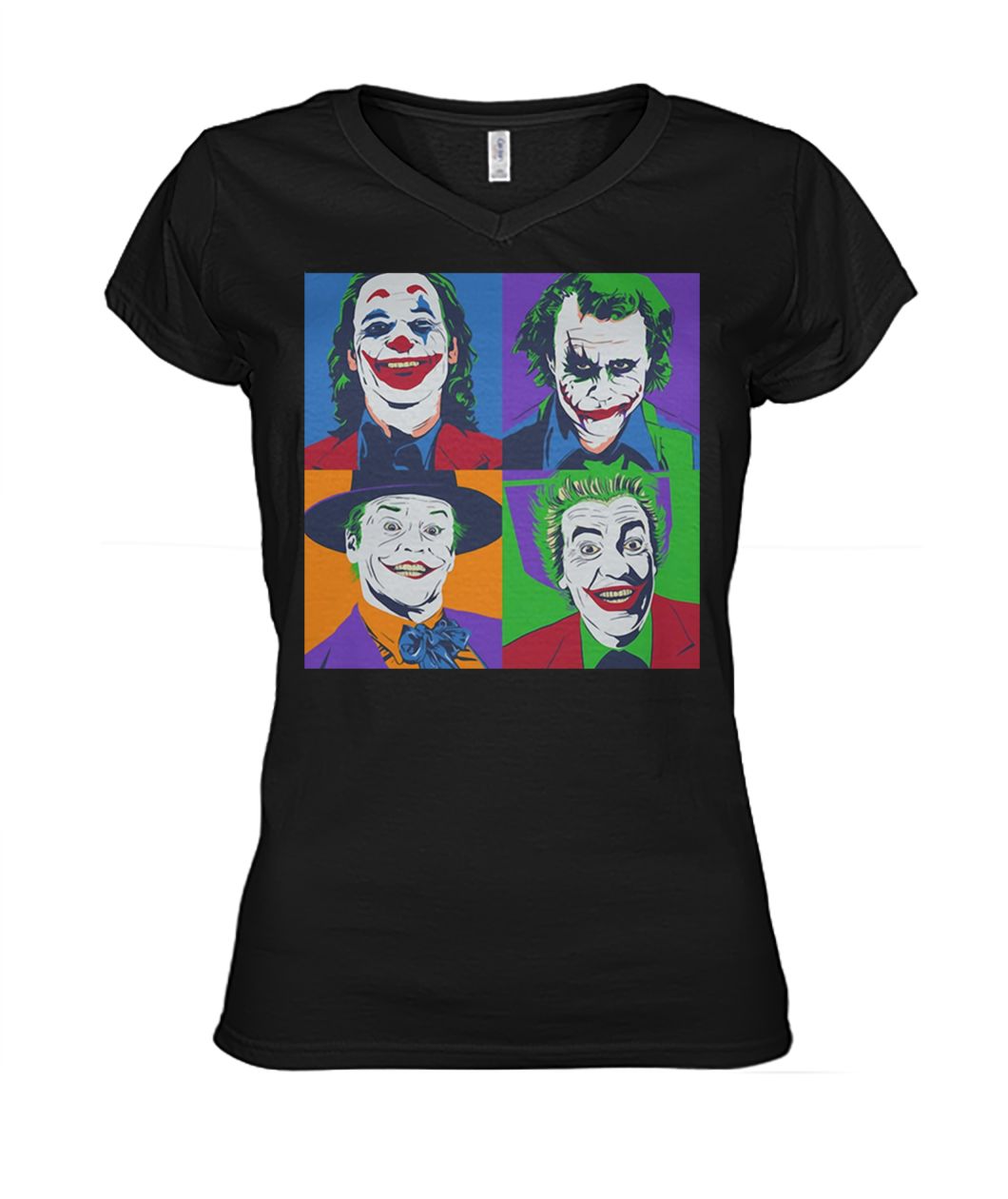 Joker pop art women's v-neck