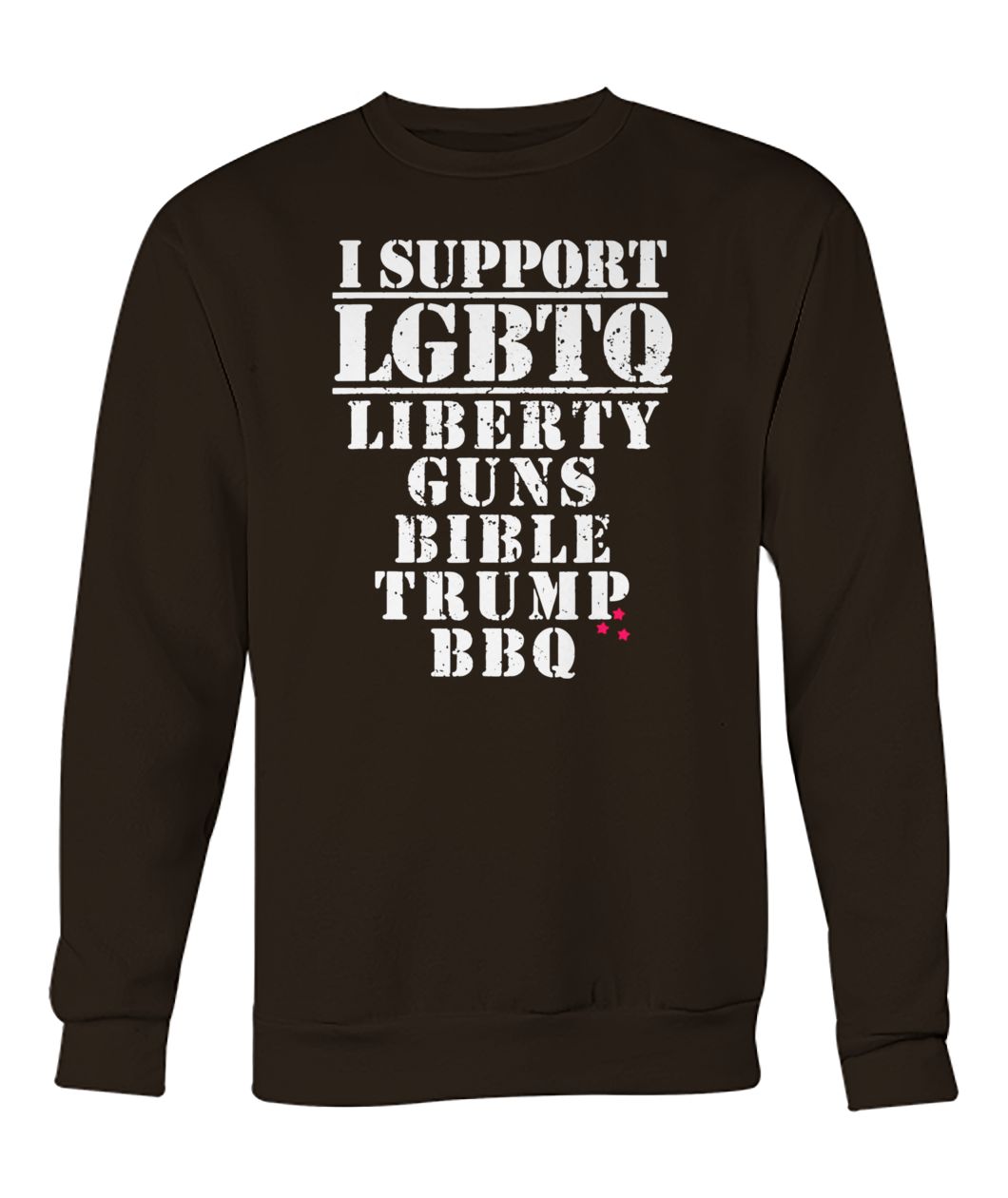 Kentucky bbq I support lgbtq liberty guns bible trump bbq crew neck sweatshirt