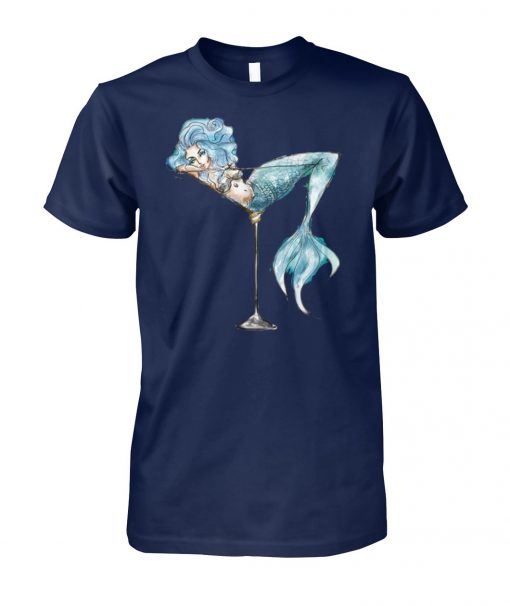 Martini mermaid unisex cotton tee