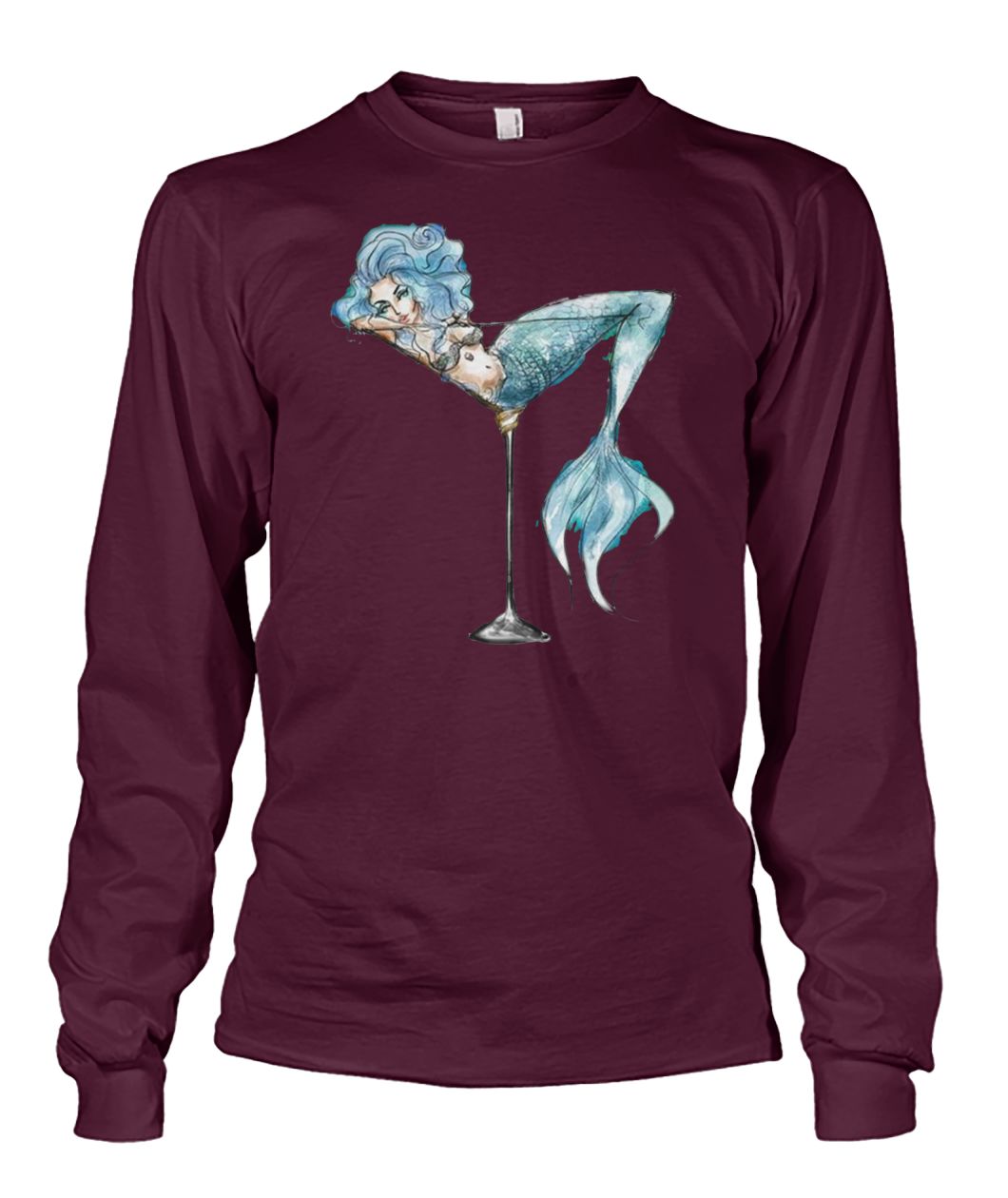 Martini mermaid unisex long sleeve