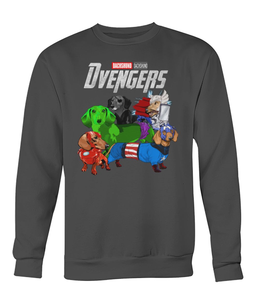 Marvel avengers endgame Dvengers dachshund crew neck sweatshirt