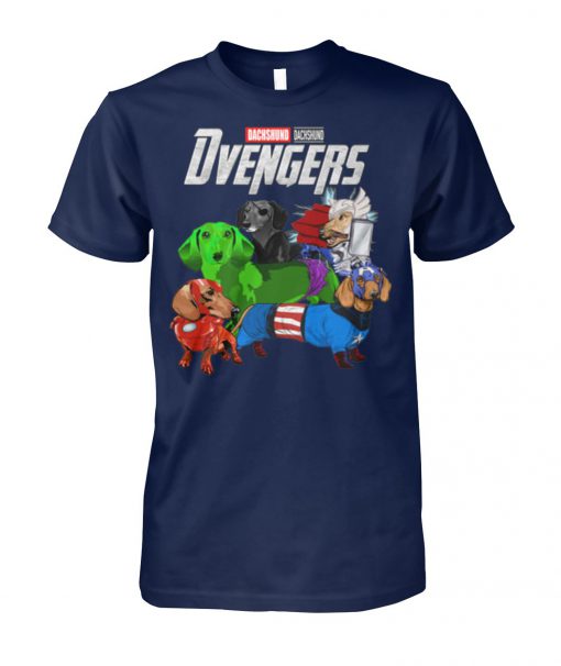Marvel avengers endgame Dvengers dachshund unisex cotton tee