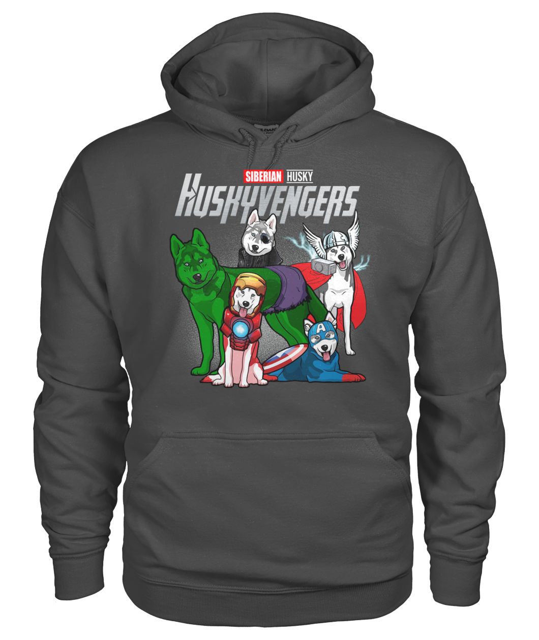 Marvel avengers endgame huskyvengers siberian husky gildan hoodie