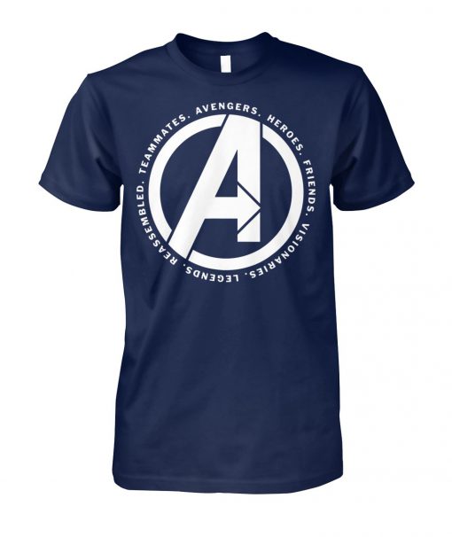 Marvel avengers endgame logo heroes and legends unisex cotton tee