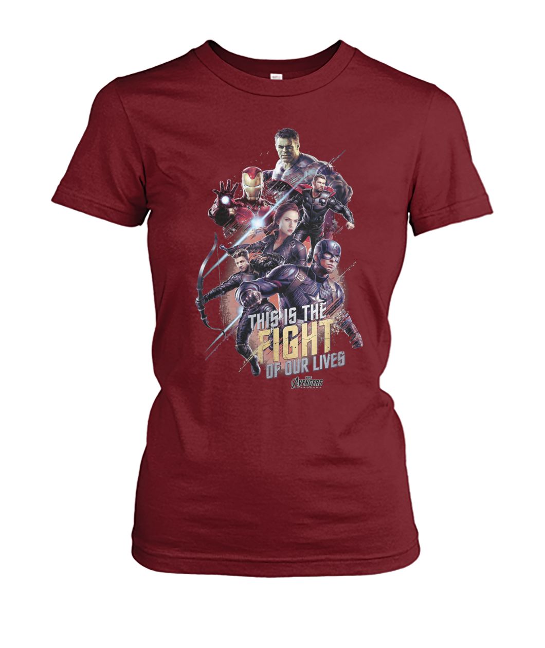 Marvel avengers endgame this is the fight of our lives women's crew tee