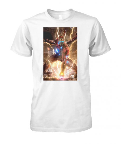 Marvel endgame Iron man with infinity gauntlet unisex cotton tee