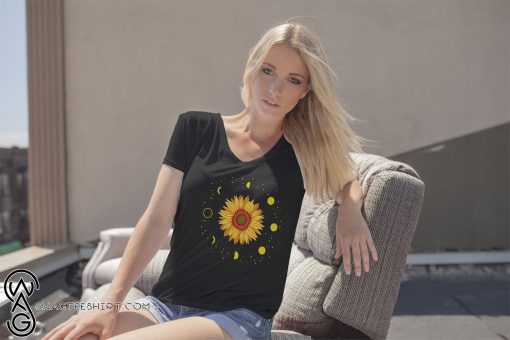 Moon phases sunflower shirt