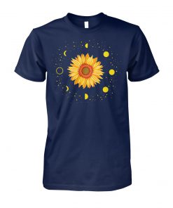 Moon phases sunflower unisex cotton tee