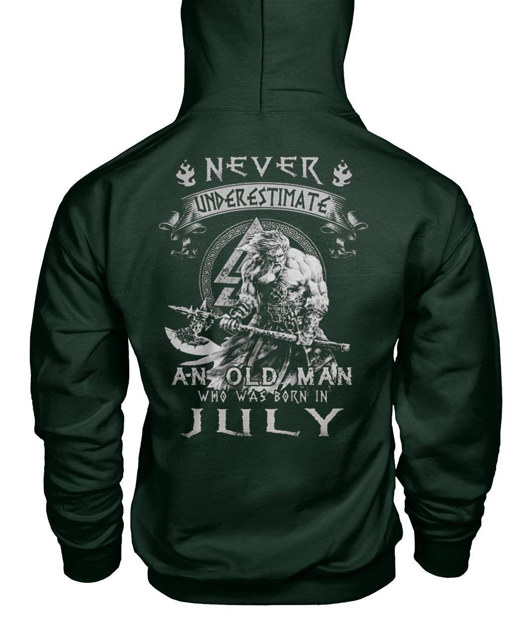 Never underestimate an old man who was born in july gildan hoodie