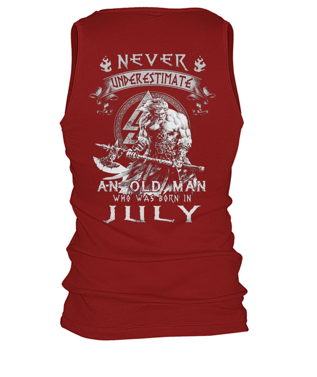Never underestimate an old man who was born in july men's tank top