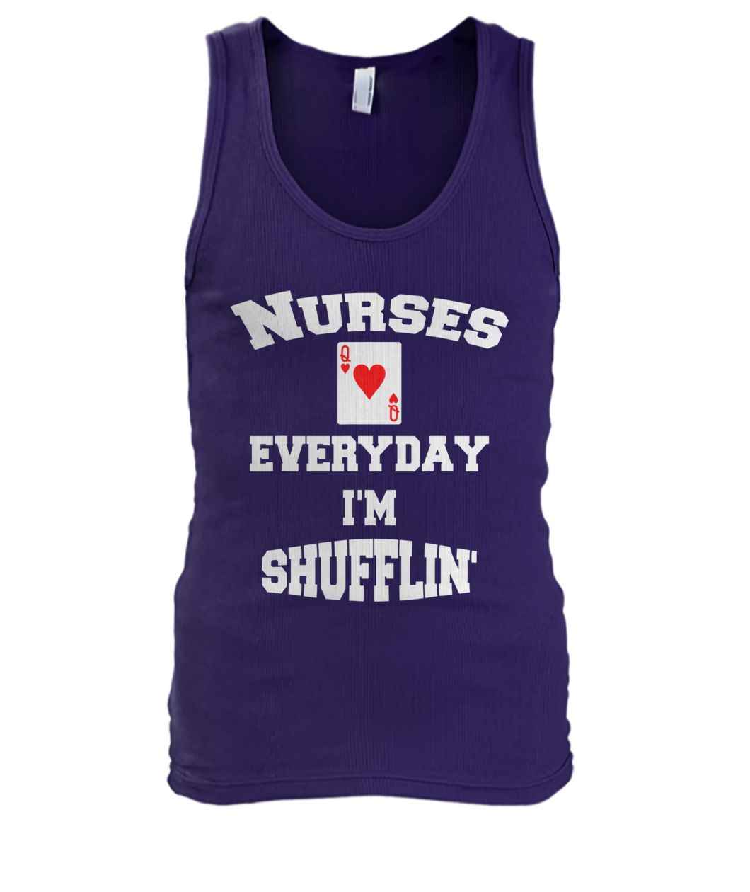 Nurse playing cards nurses everyday I'm shufflin men's tank top