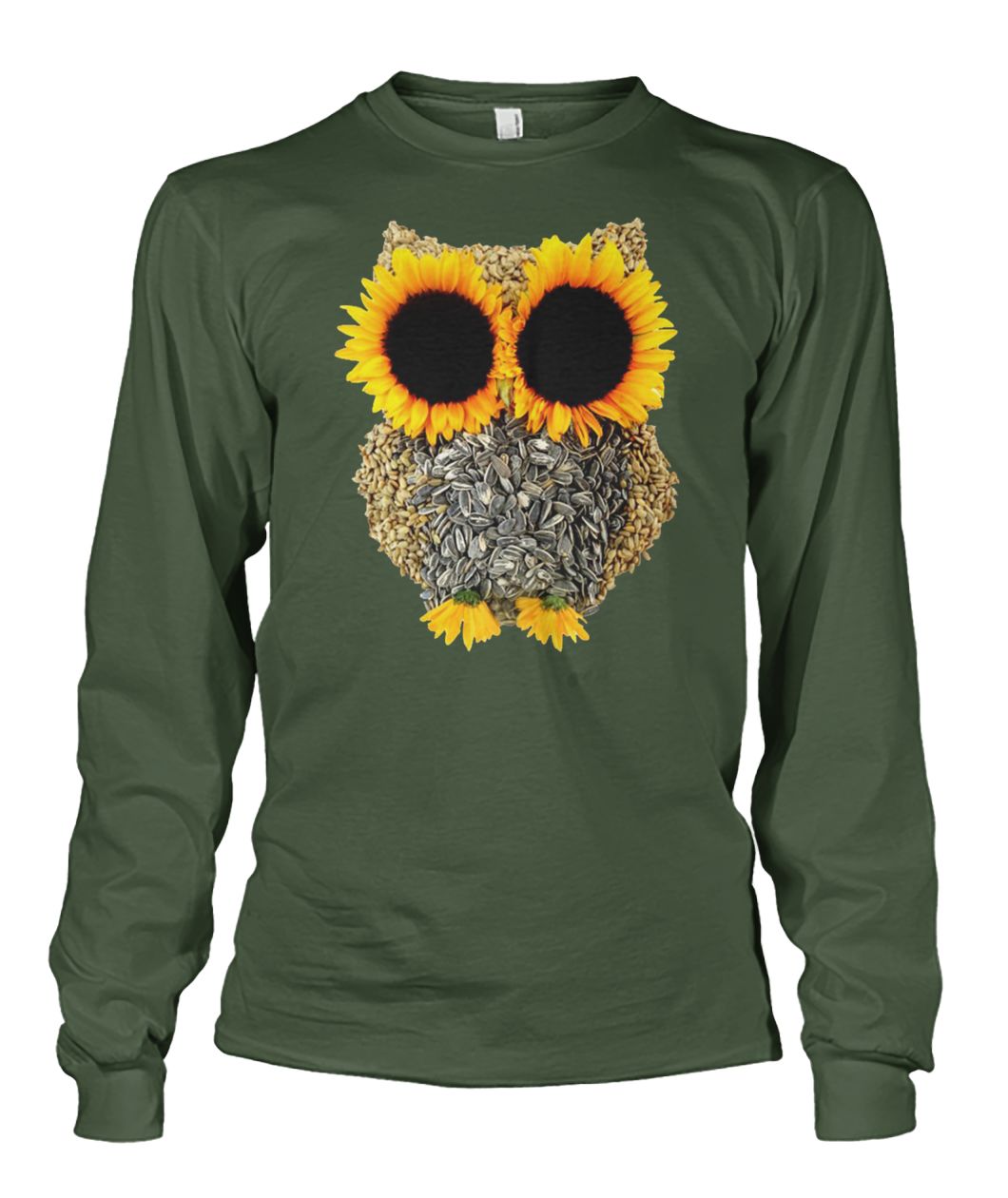 Owl sunflower unisex long sleeve