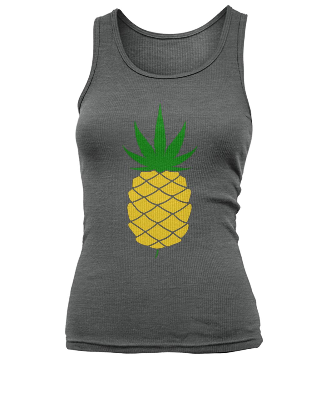 Pineapple weed leaf women's tank top