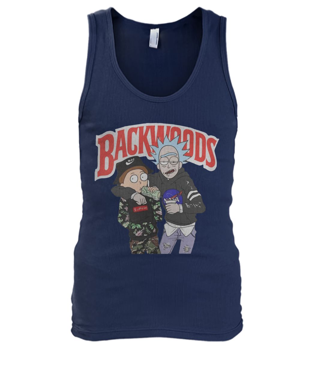 Rick and morty backwoods men's tank top