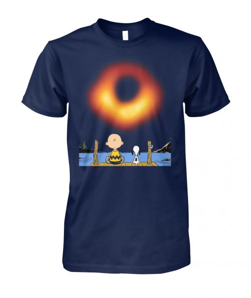 Snoopy and charlie brown black hole photo 2019 unisex cotton tee