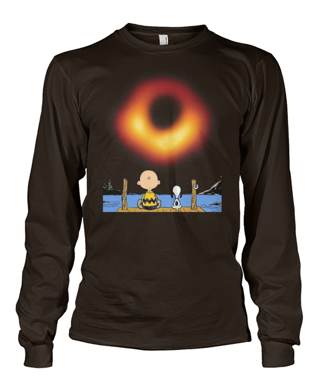 Snoopy and charlie brown black hole photo 2019 unisex long sleeve