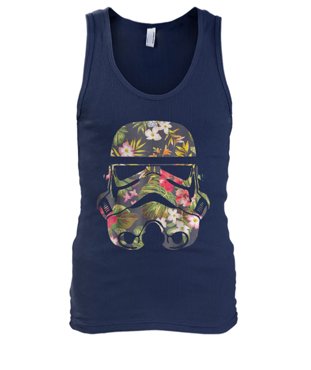 Star wars tropical stormtrooper floral print graphic men's tank top