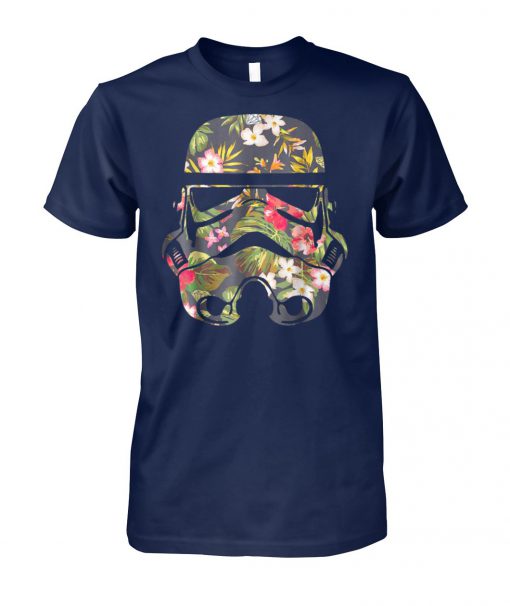 Star wars tropical stormtrooper floral print graphic unisex cotton tee
