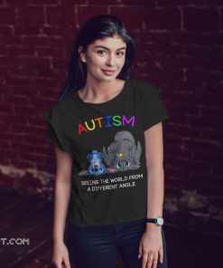Stitch and toothless autism seeing the world from a different angle shirt