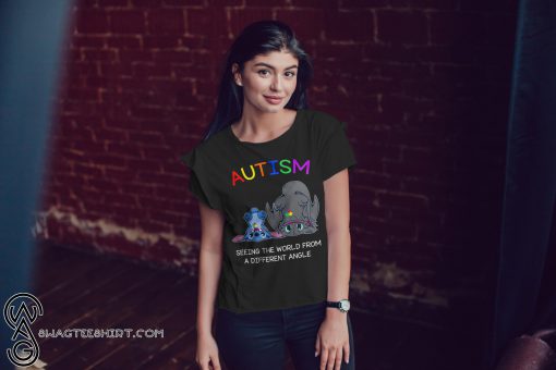 Stitch and toothless autism seeing the world from a different angle shirt