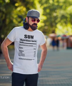 Sun nutrition facts label shirt
