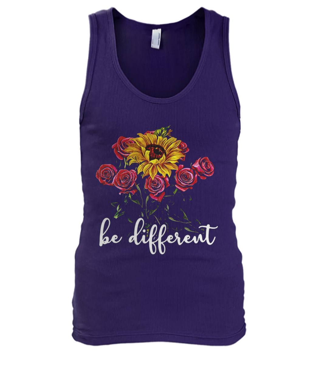 Sunflower and roses be different men's tank top