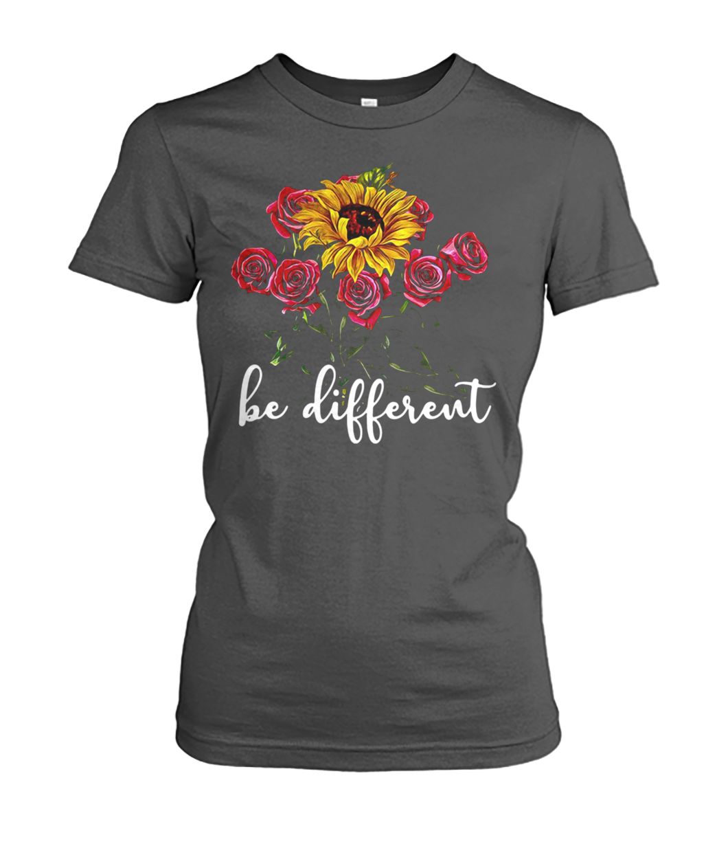 Sunflower and roses be different women's crew tee