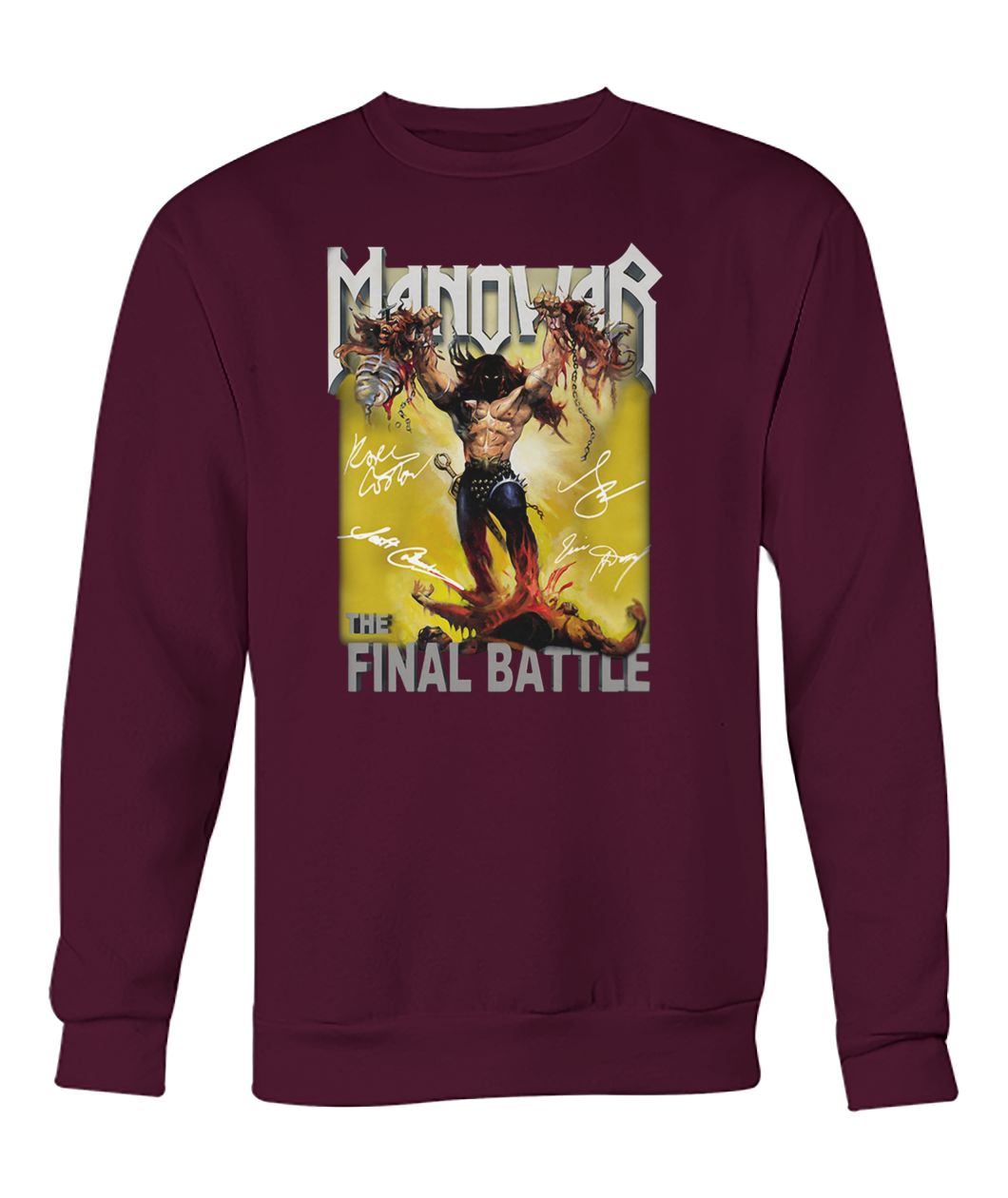 The manowar final battle world tour crew neck sweatshirt