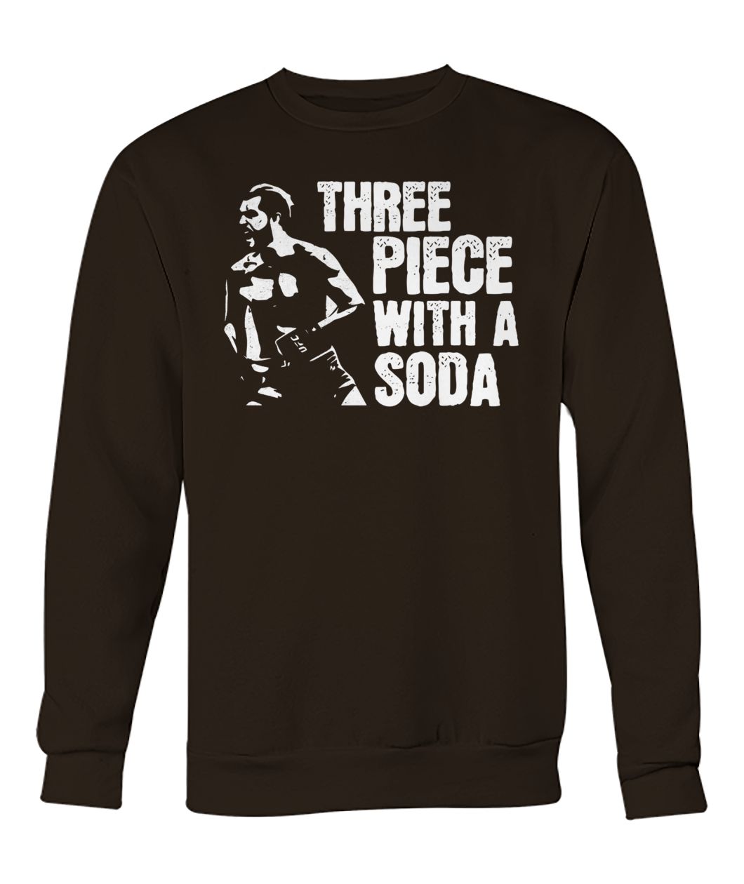Three piece and a soda Jorge Masvidal crew neck sweatshirt