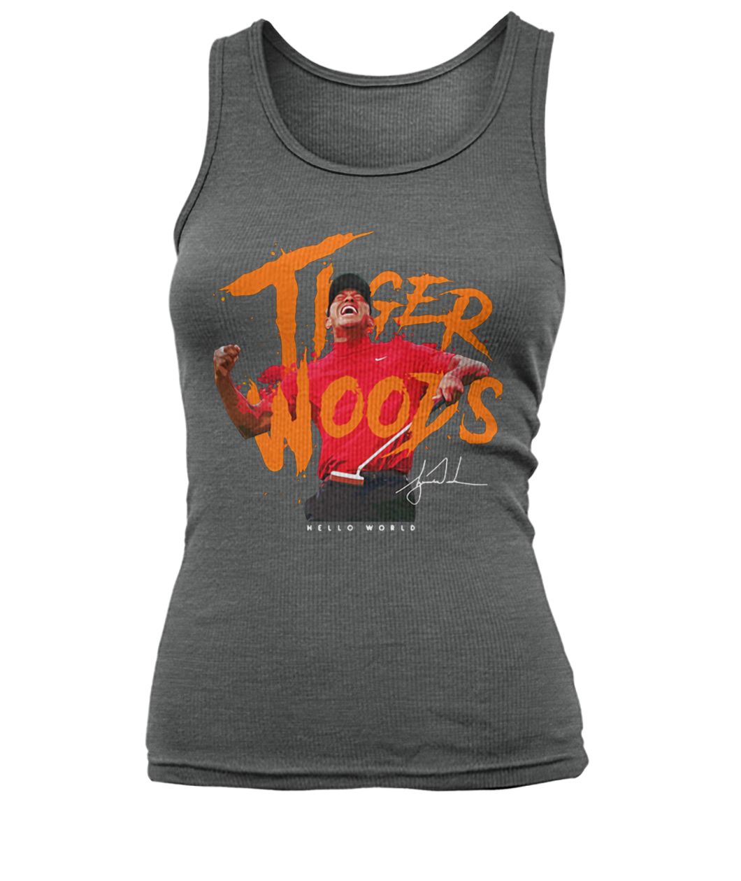 Tiger woods hello world signature women's tank top