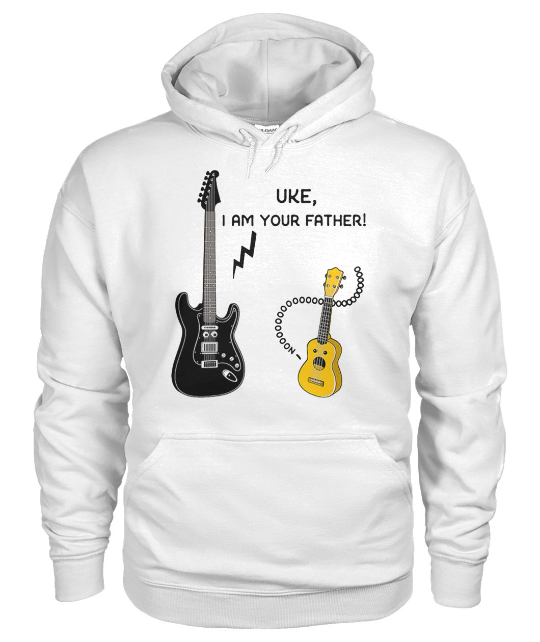 Ukulele and guitar uke I am your father gildan hoodie