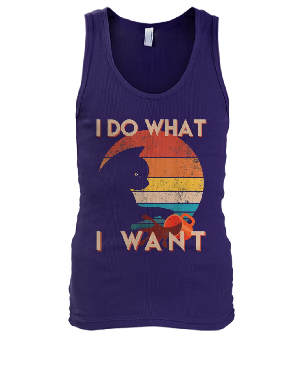 Vintage cat I do what I want men's tank top