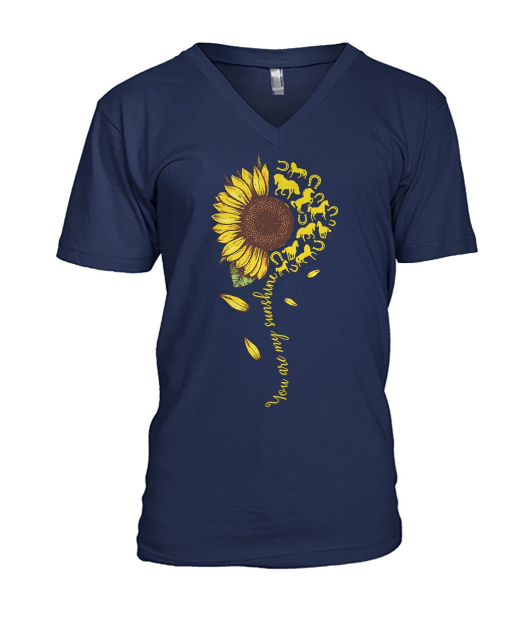 You are my sunshine horse sunflower mens v-neck