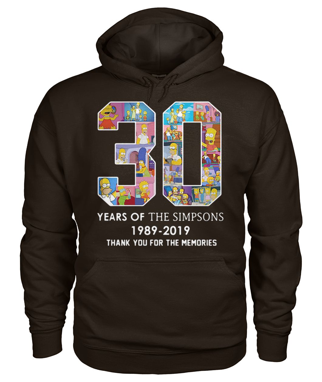 30 years of the Simpsons 1989 2019 thank you for the memories gildan hoodie