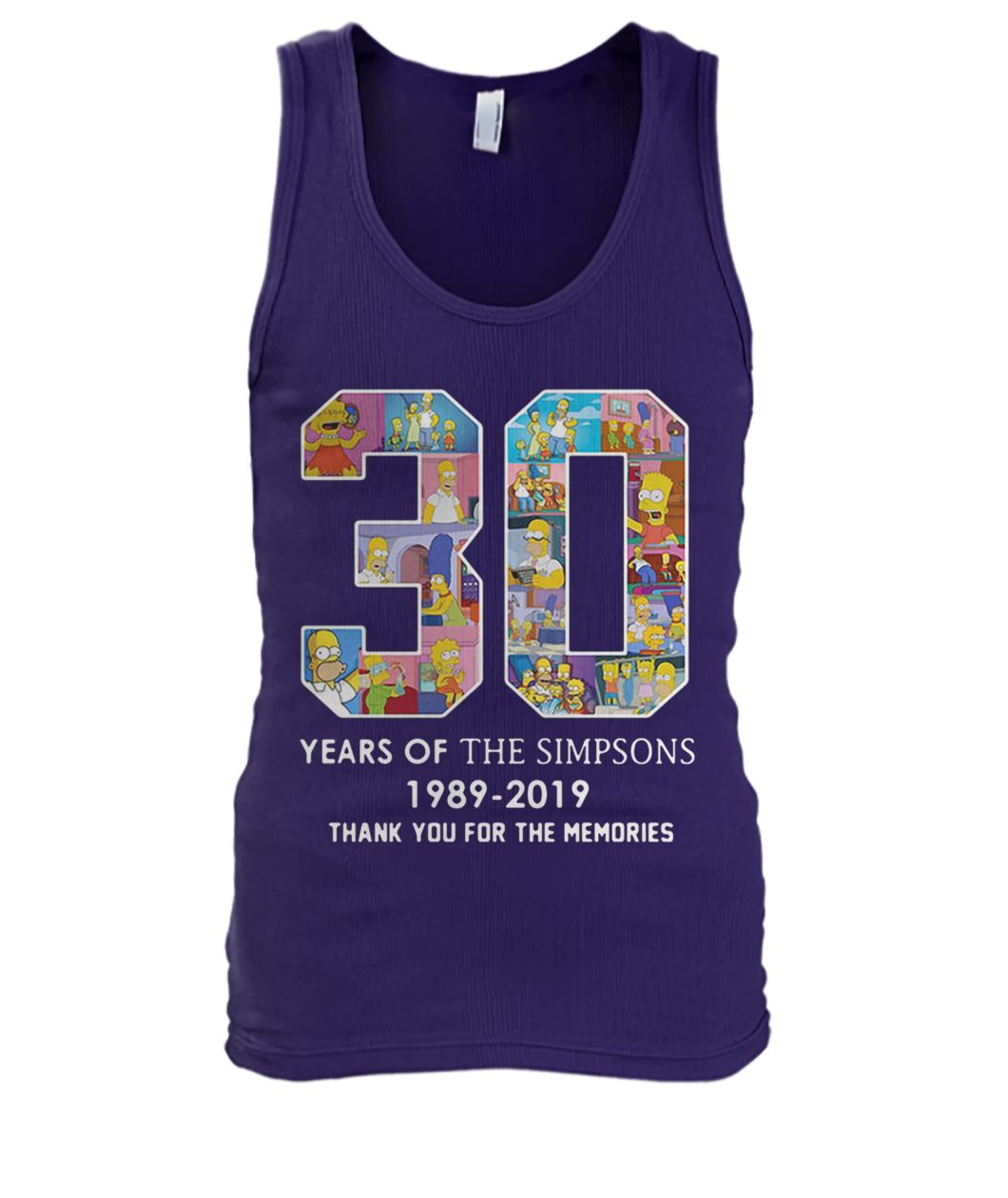 30 years of the Simpsons 1989 2019 thank you for the memories men's tank top