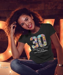 30 years of the Simpsons 1989 2019 thank you for the memories shirt