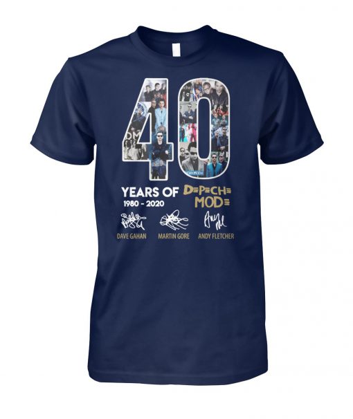 40 years of depeche mode 1980-2020 thank you for the memories signature unisex cotton tee
