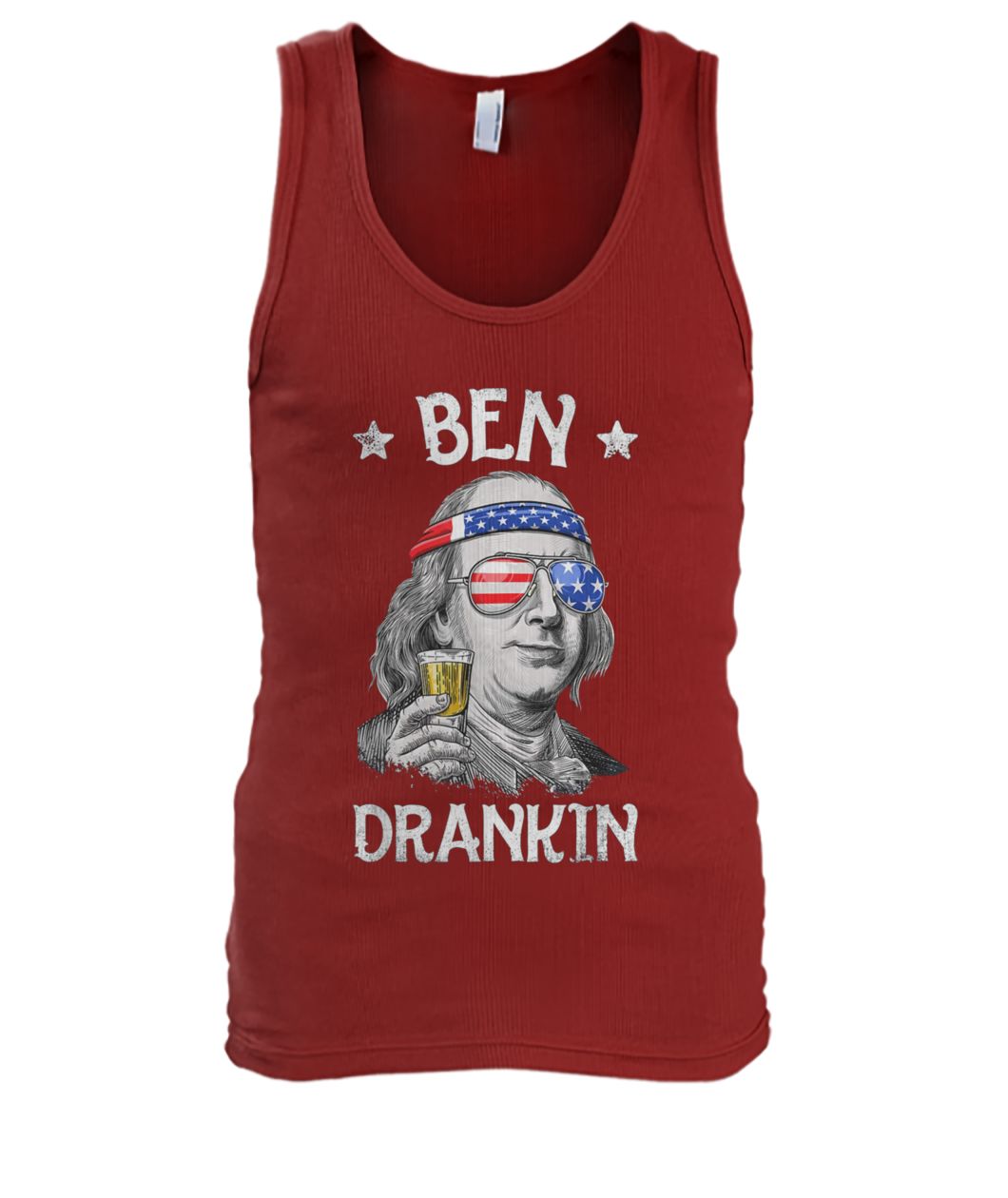 4th of july ben drankin benjamin franklin men's tank top