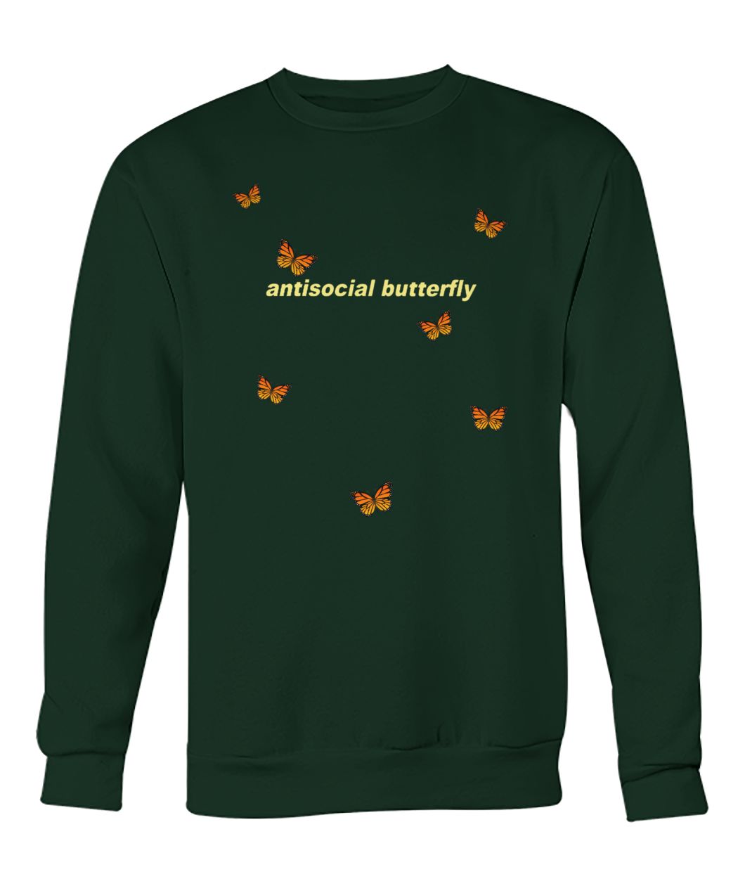 Antisocial butterfly crew neck sweatshirt