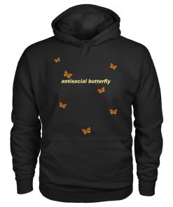 Antisocial butterfly gildan hoodie