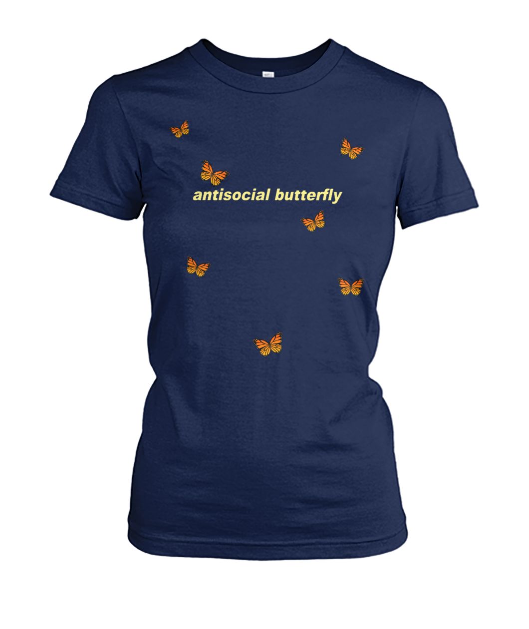 Antisocial butterfly women's crew tee